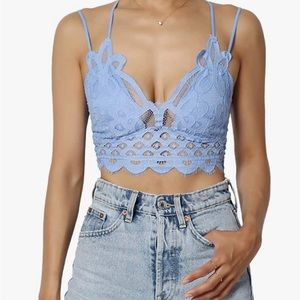 Cross strap lace bralette